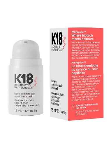 K18 Mascarilla Rápida y Efectiva para Cabello Dañado 15 ml